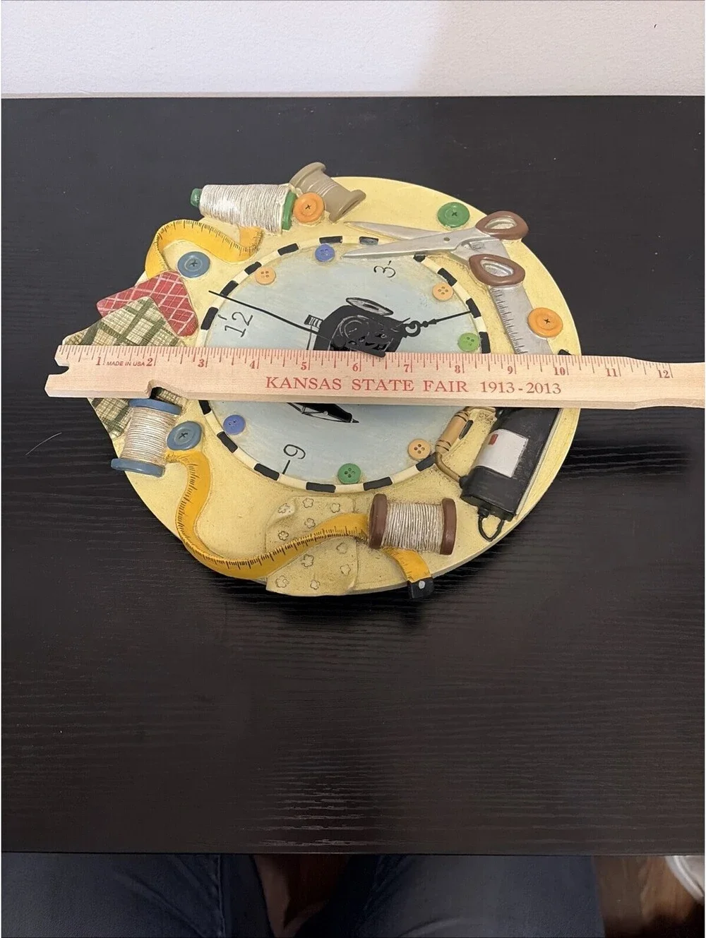 WMG 2006 Seamstress Room Wall Clock Sewing Tailor Decor 3D Relief Works